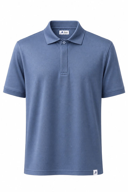 Polo Pique With Hidden Buttons