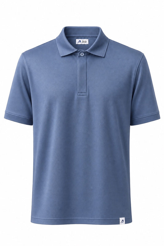 Polo Pique With Hidden Buttons