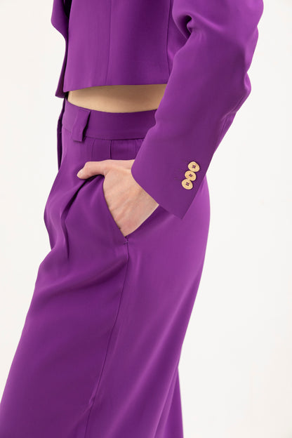 Cropped Double Breasted Blazer