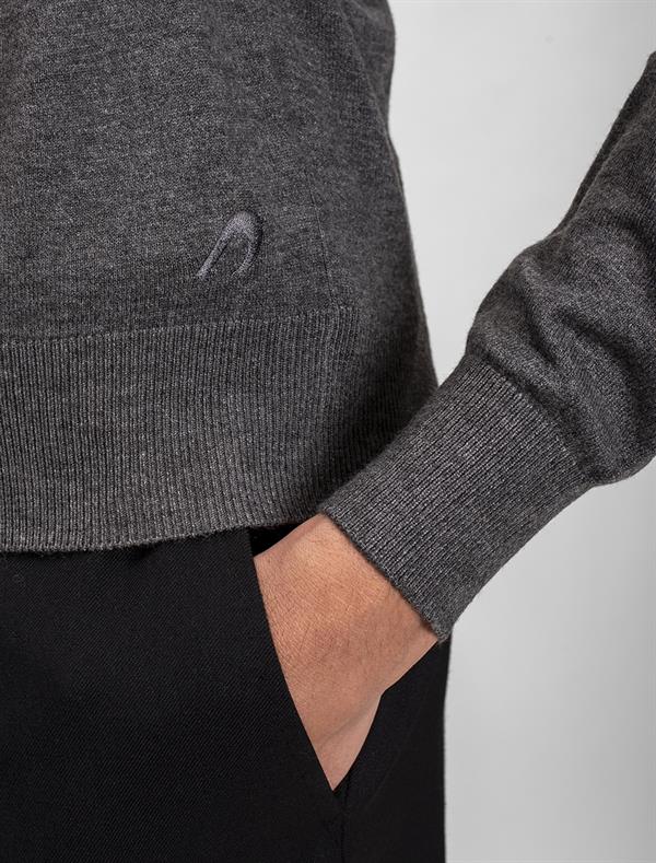 Men Wool Blend V-Neck