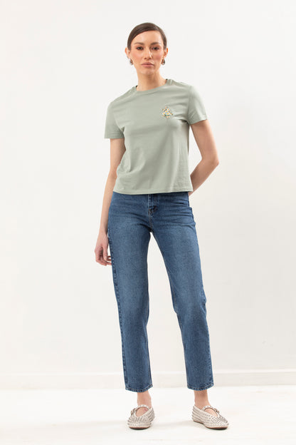 Basic T-Shirt With Embroidery