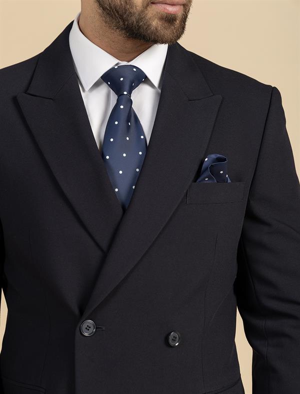 Double Breasted Blazer Peak Lapel