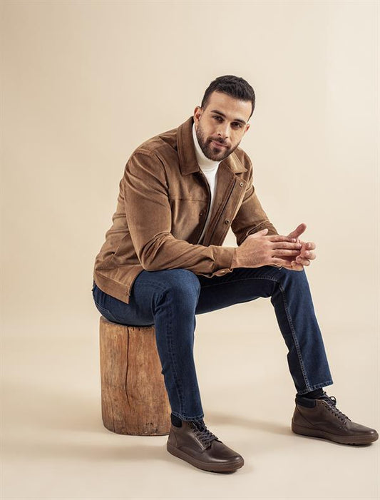 Cotton Brushed Bomber Jacket