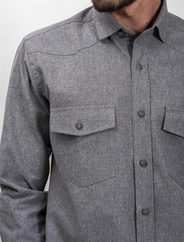 Flannel Cotton Shirt With Two Front Pockets