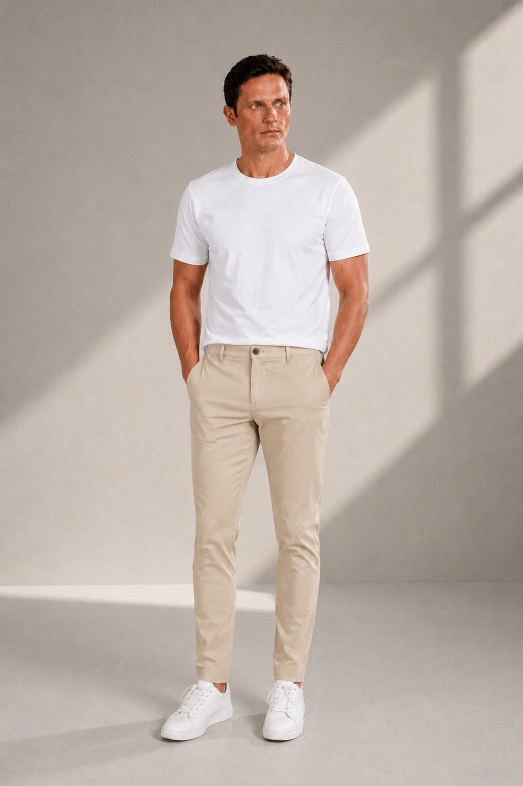 Trousers Tapered With Elastane