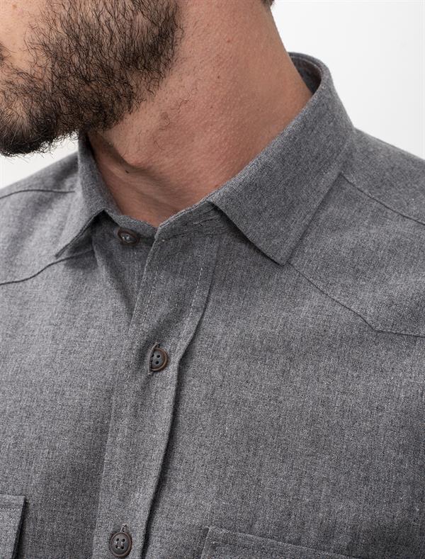Flannel Cotton Shirt With Two Front Pockets