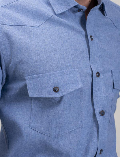 Flannel Cotton Shirt With Two Front Pockets