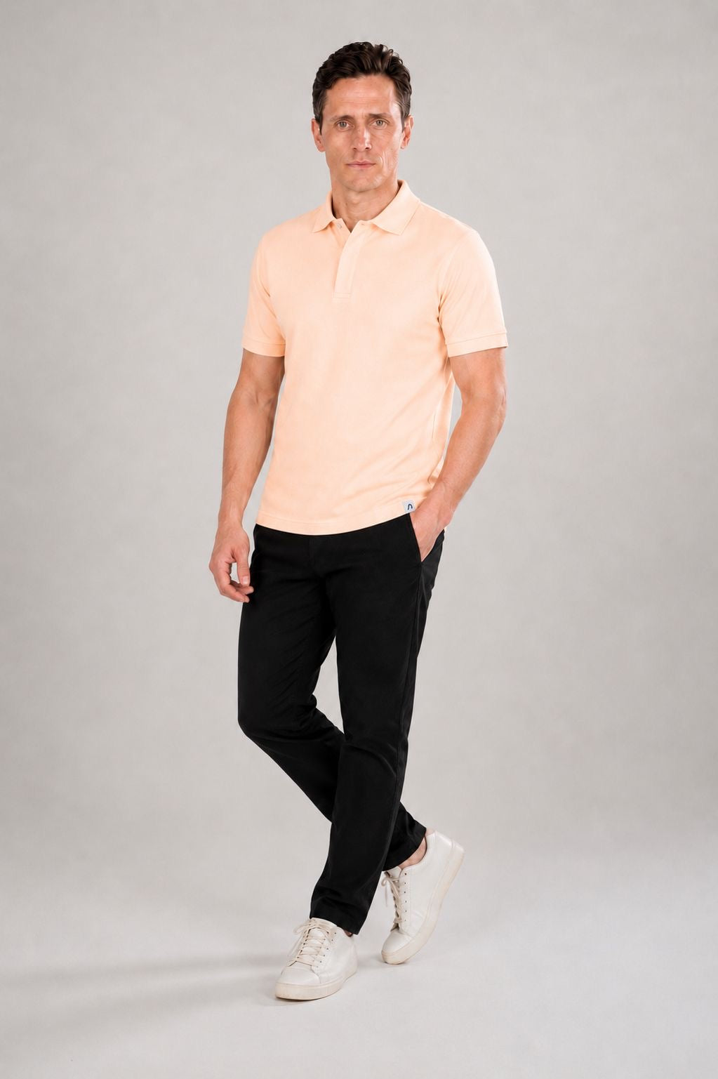 Polo Pique With Hidden Buttons