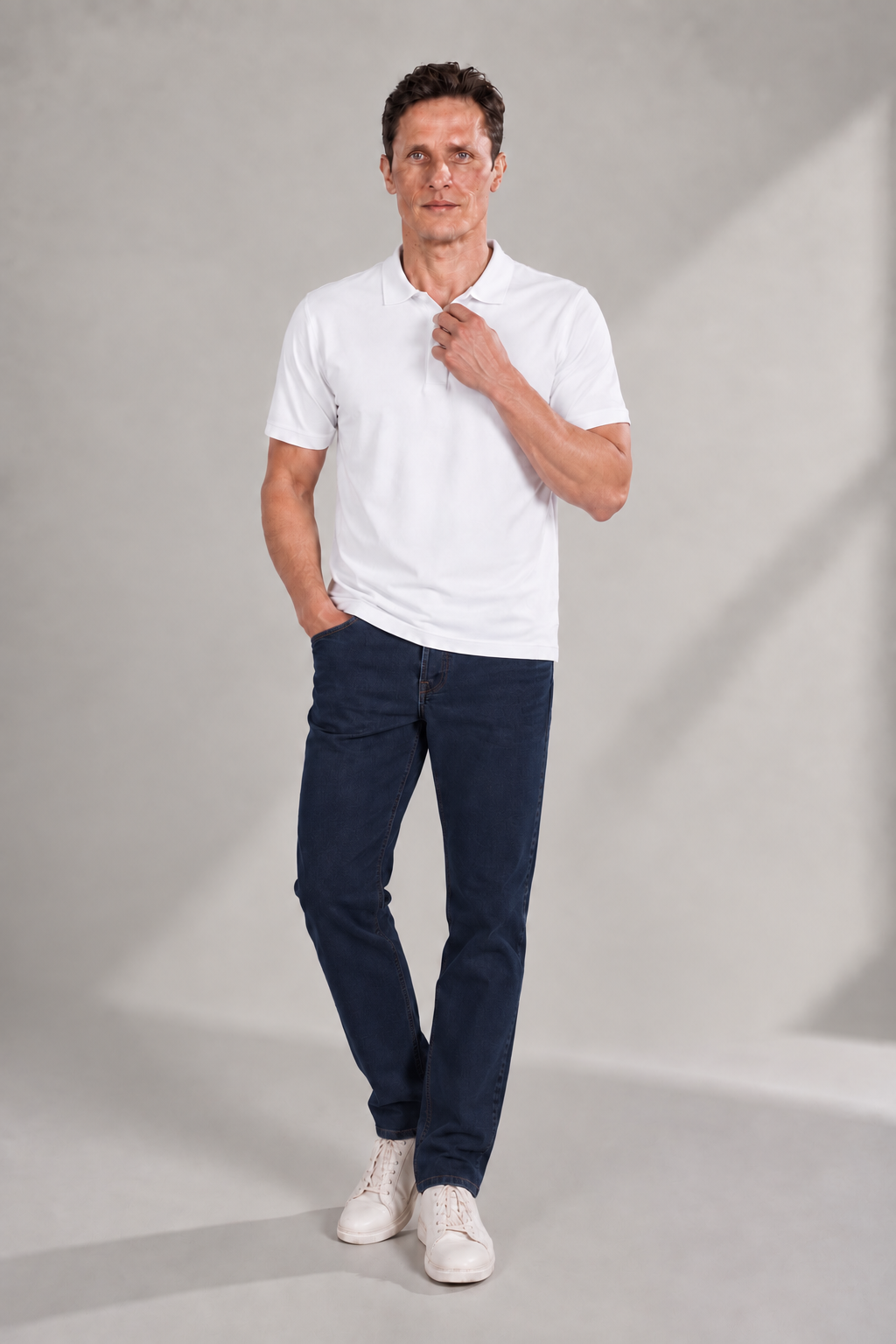 Straight Leg Denim Jeans