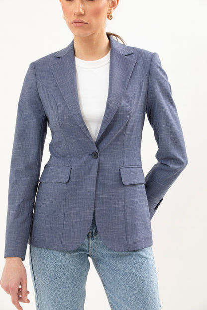 Single Breasted Blazer Featuring 1 Button,  Notch Lapel and no lining