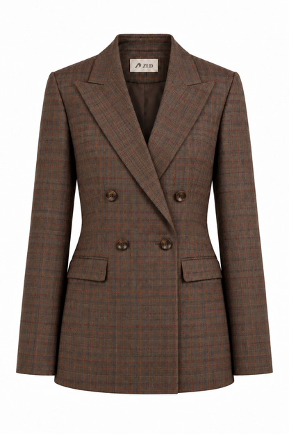Double Breasted Blazer With Front Flaps