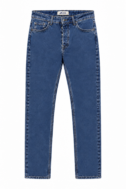 Straight Leg Denim Jeans