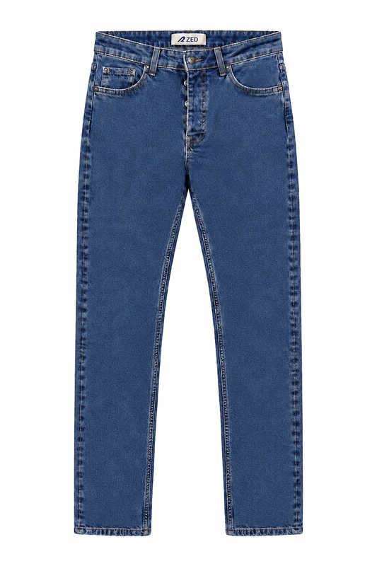 Straight Leg Denim Jeans