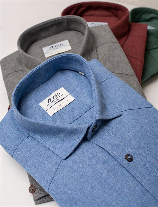 Flannel Cotton Shirt With Two Front Pockets