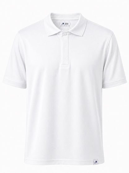 Polo Pique With Hidden Buttons