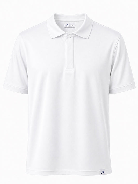 Polo Pique With Hidden Buttons