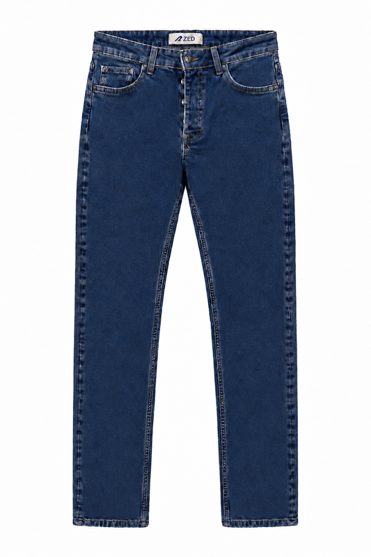 Straight Leg Denim Jeans