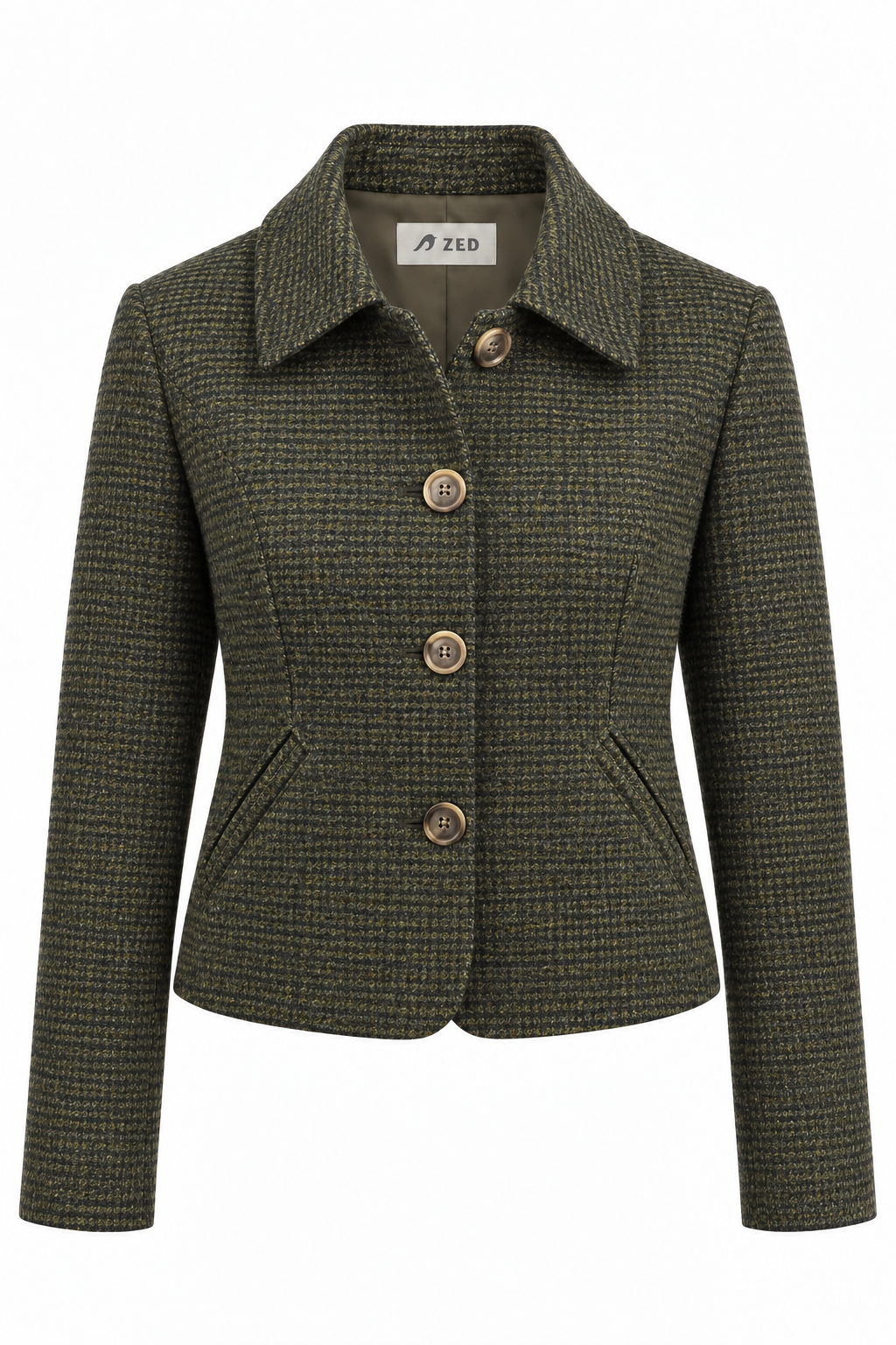 Classic Wool Jacket With Patch Pockets