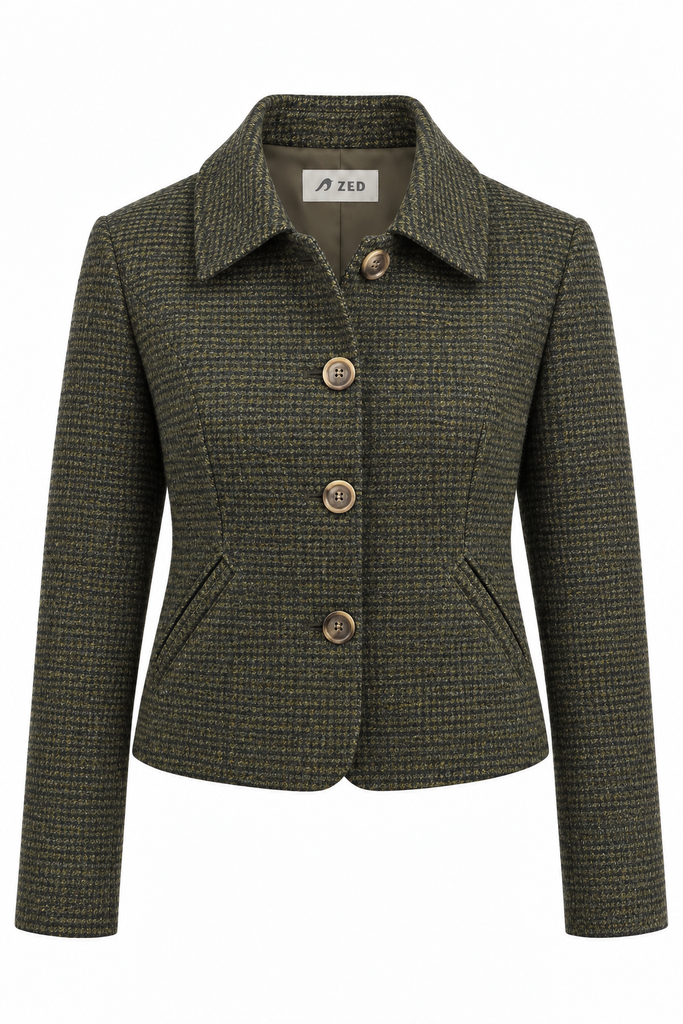 Classic Wool Jacket With Patch Pockets