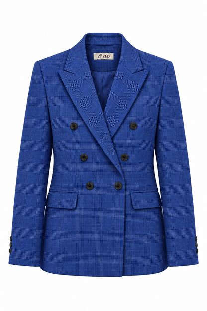 Double Breasted Blazer With Front Flaps