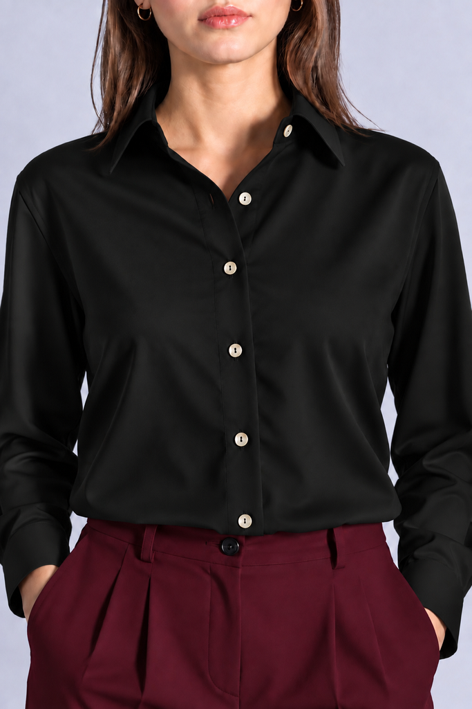 Classic Shirt With Pearl Buttons