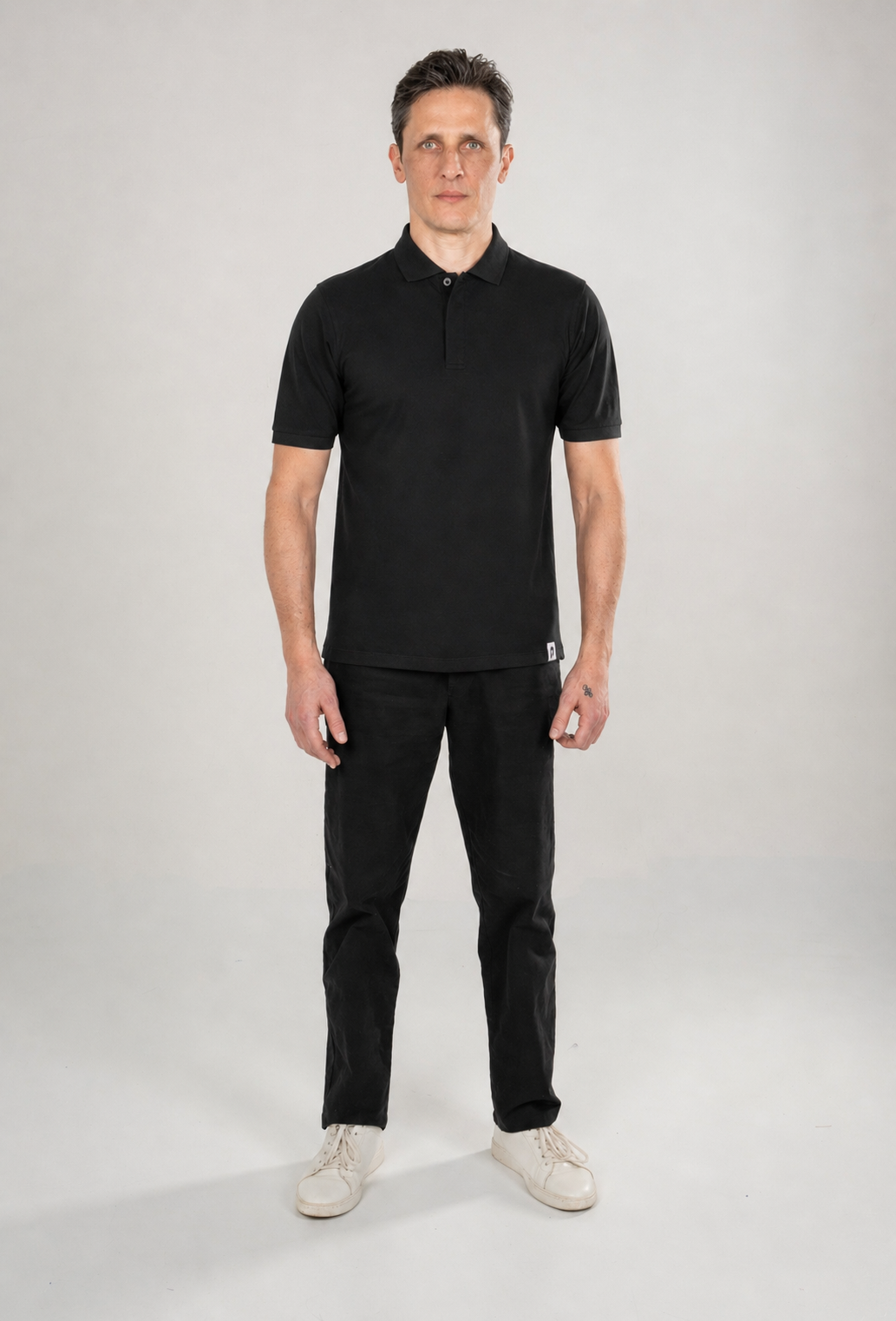 Polo Pique With Hidden Buttons