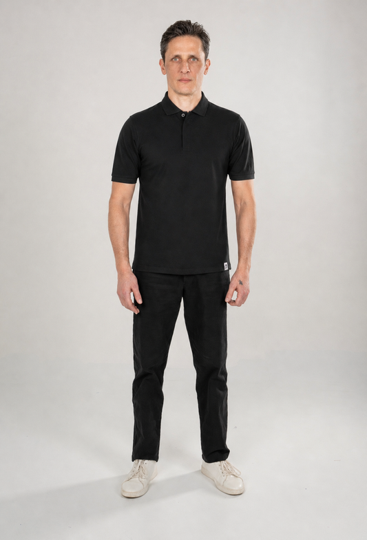 Polo Pique With Hidden Buttons