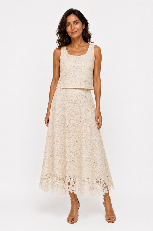 A Line Openwork Skirt