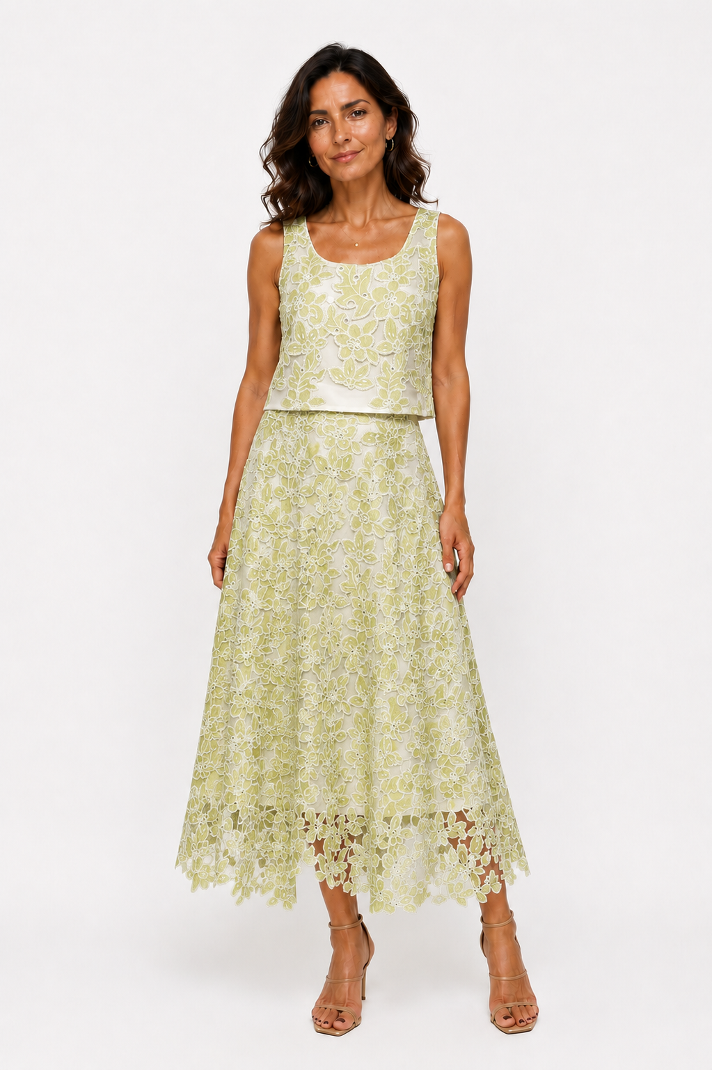 Sleeveless Cotton Lace Top