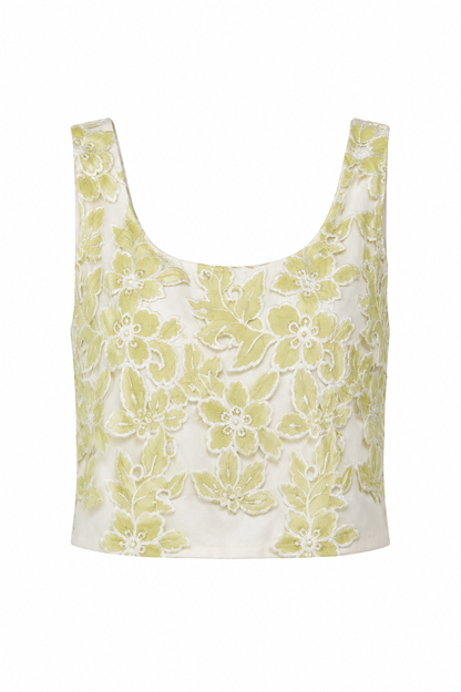 Sleeveless Cotton Lace Top