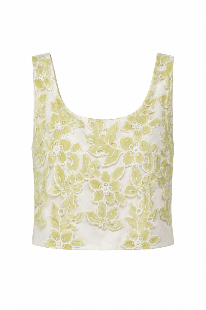 Sleeveless Cotton Lace Top