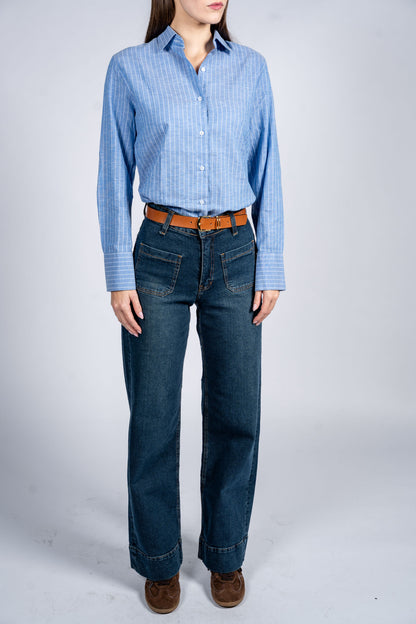 Long Sleeves Shirt With Round Side Slits