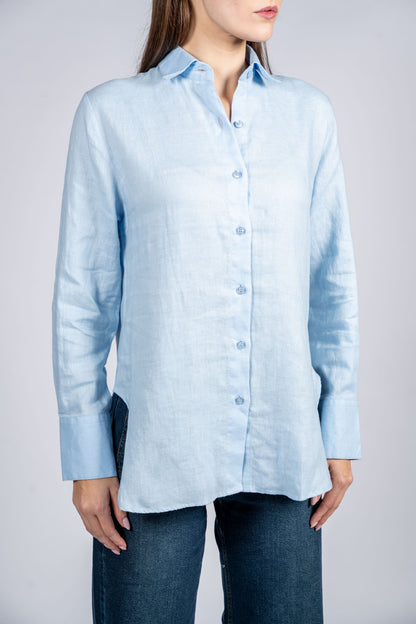 Long Sleeves Shirt With Round Side Slits