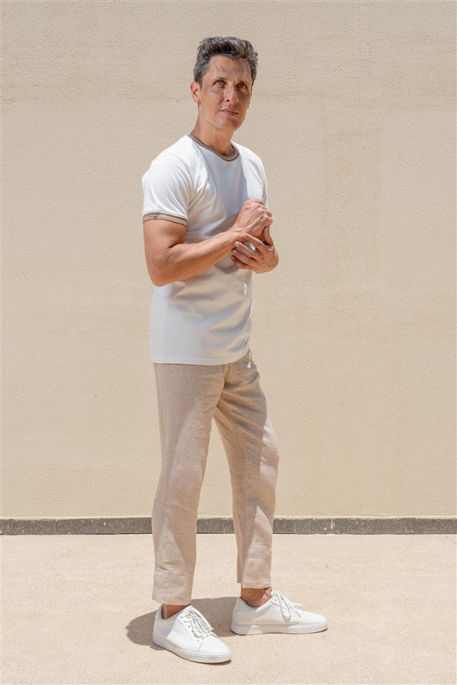 Crew Neck Knit T-Shirt