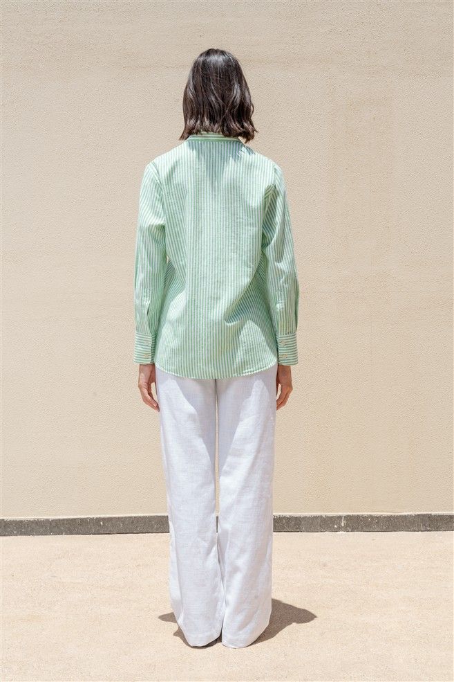 Long Sleeves Shirt With Round Side Slits