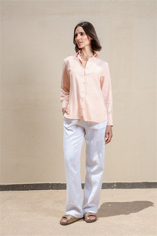 Long Sleeves Shirt With Round Side Slits