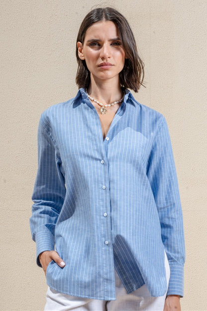 Long Sleeves Shirt With Round Side Slits