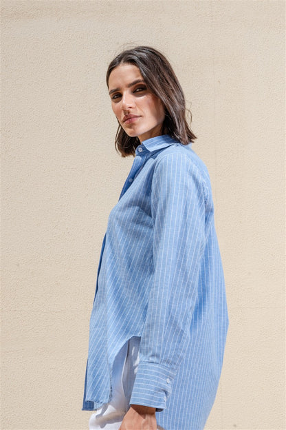 Long Sleeves Shirt With Round Side Slits