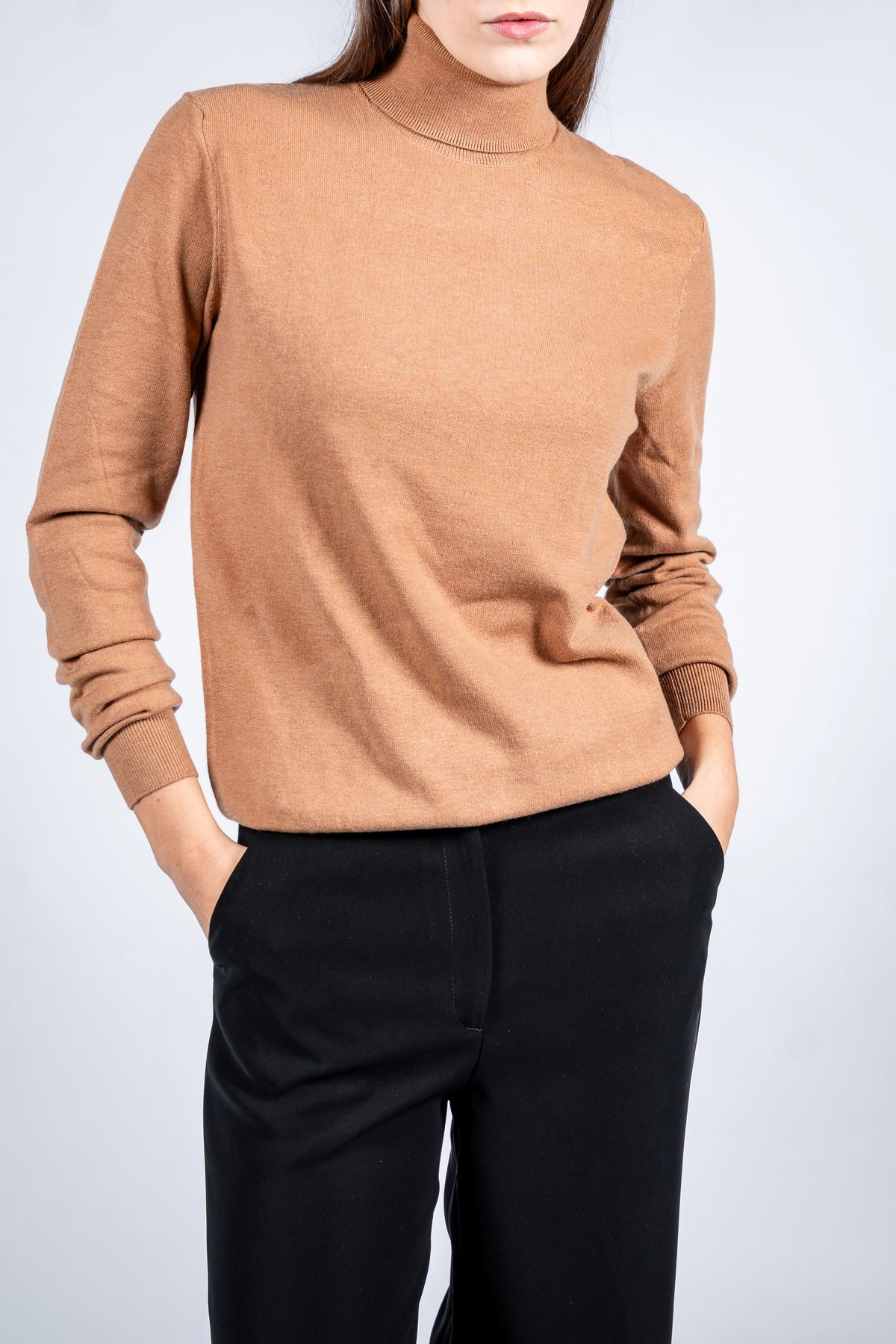 Women Wool Blend Turtle Neck