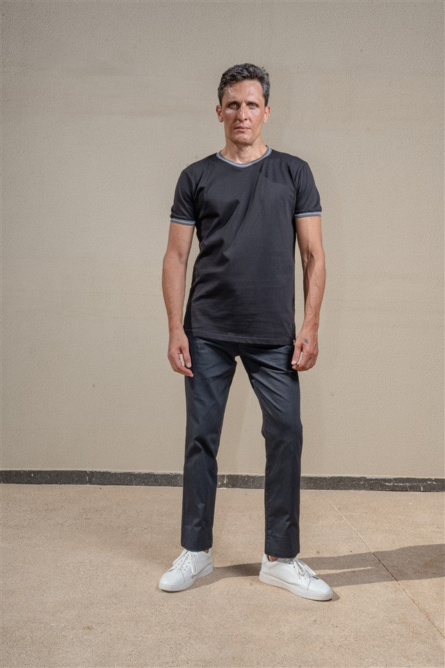 Crew Neck Knit T-Shirt