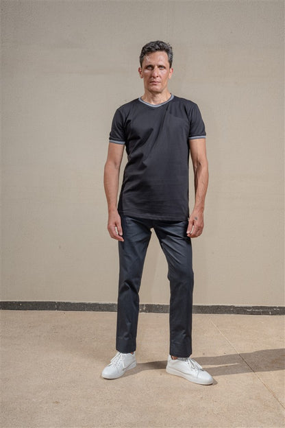 Crew Neck Knit T-Shirt