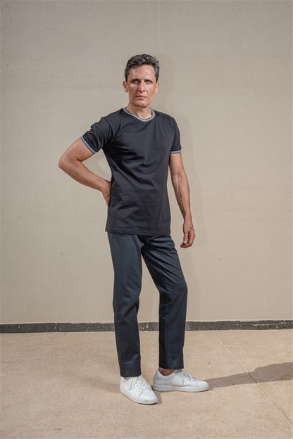 Crew Neck Knit T-Shirt