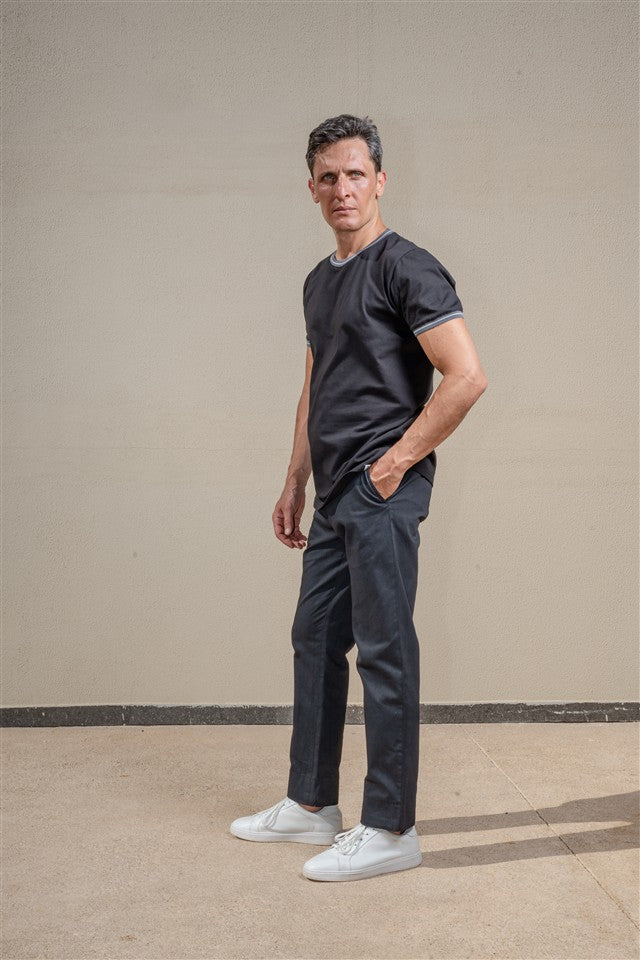 Crew Neck Knit T-Shirt