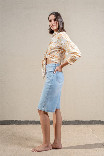 Long Sleeves Shirt With Front Tie