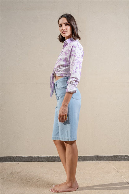 Long Sleeves Shirt With Front Tie