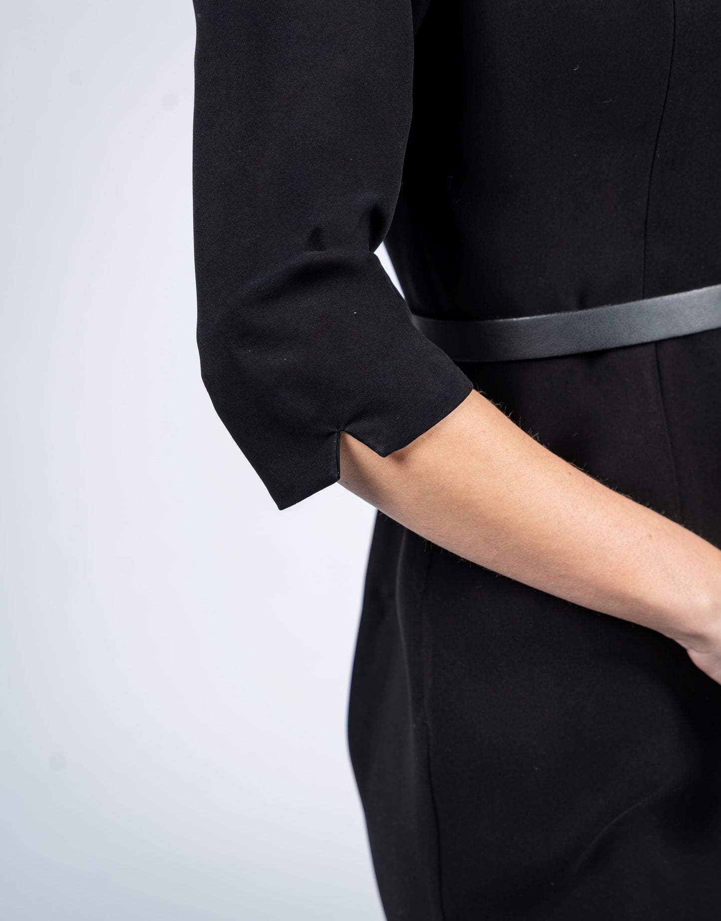V-Neckline Midi Dress