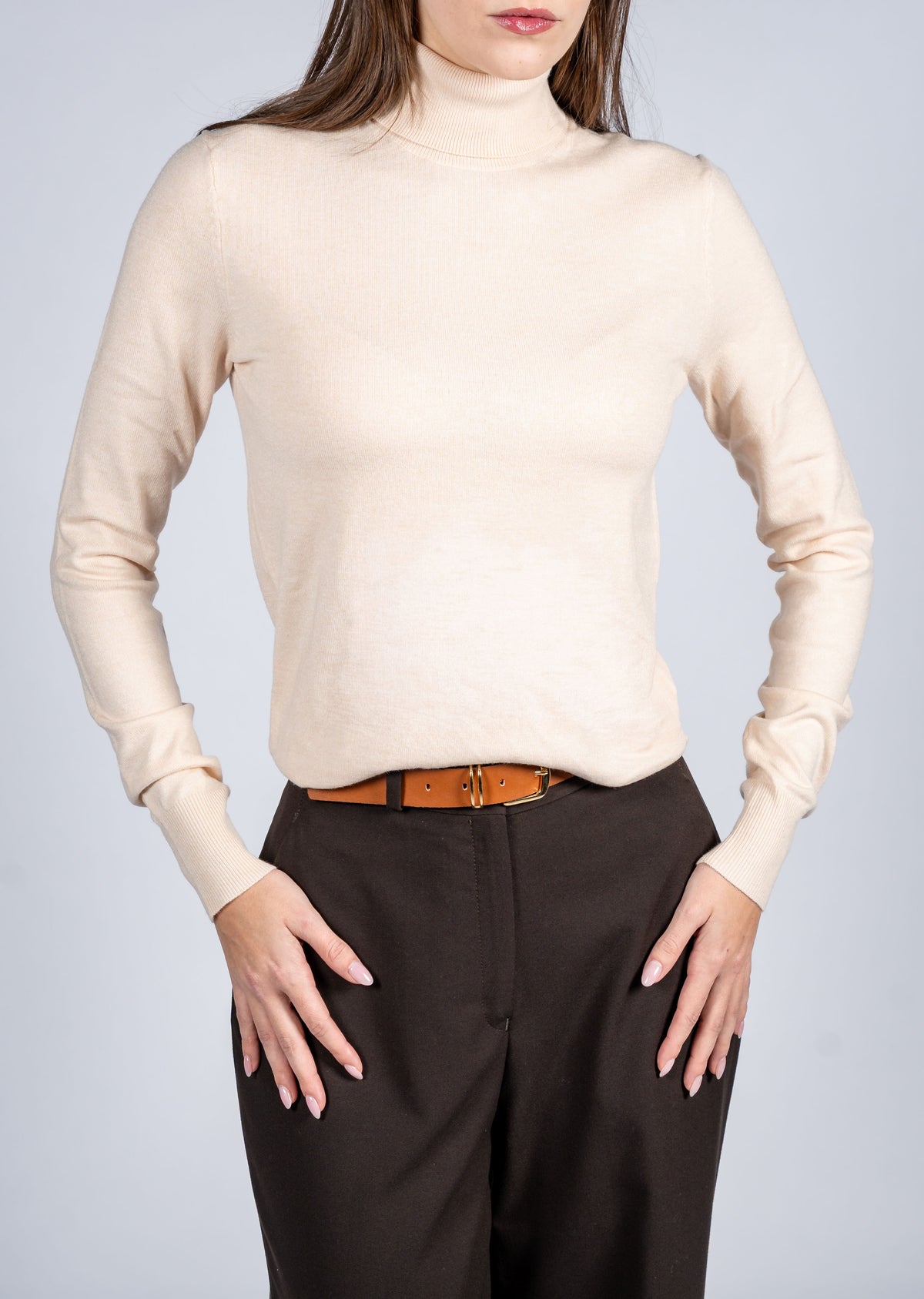 Women Wool Blend Turtle Neck