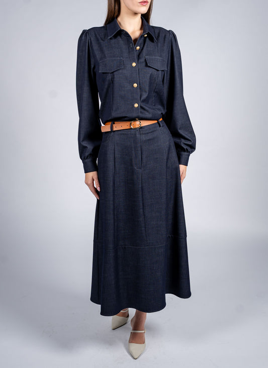 A-Line Skirt With Cuts Inserts