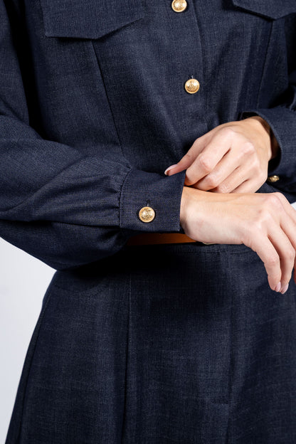 Shirt With Cuts Inserts And Flap Pockets
