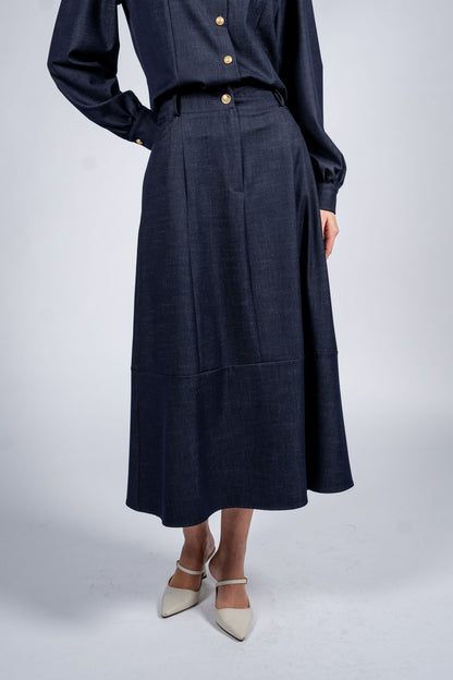 A-Line Skirt With Cuts Inserts